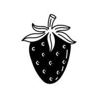 fresh strawberry fruit healthy icon vector