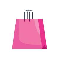 pink shopping bag papper icon vector