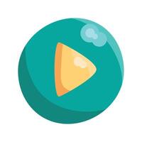 green play button technology icon vector