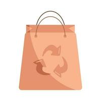 ecology shopping bag with recycle arrows vector