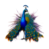 azul y verde pavo real ai generado png