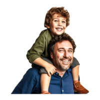 hombre con su hijo ai generativo png