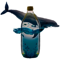 Hoppar delfin på transparent ai genererad png