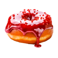 red doughnut AI Generative png