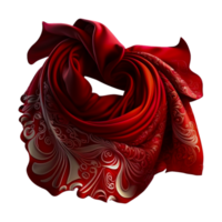 red shoulder scarf png
