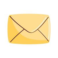 yellow envelope mail send icon vector
