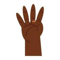 afro hand human counting icon vector