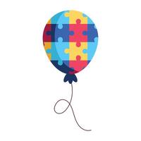 puzzle balloon helium floating icon vector