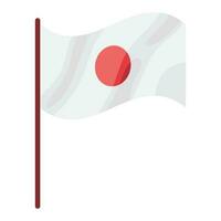 japonés bandera en polo icono vector