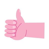 pink hand human like icon vector