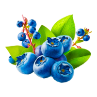 frisch Blau Beeren ai generiert png