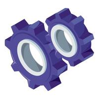 gears cogs settings machine icon vector