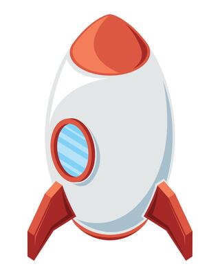 rocket start up isolated icon
