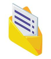 envelope mail open send icon vector