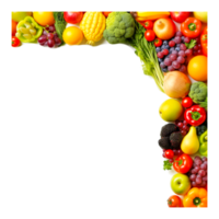 Frame made of different fruit png