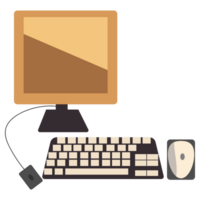 Simple illustration of desktop computer png