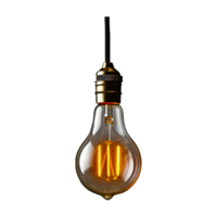 Realistic glowing lamp png