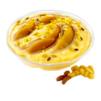 badami kheer en cerámico cuenco ai generado png