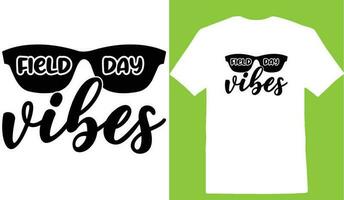 campo día vibraciones camiseta vector