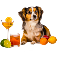 hond met drinken ai generatief png