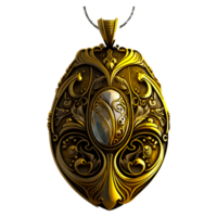 Locket Necklace Colored gold png