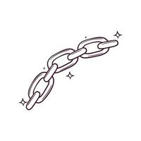 Hand Drawn Chain. Doodle Vector Sketch Illustration