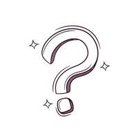 Hand Drawn Question Mark. Doodle Vector Sketch Illustration