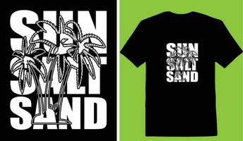 Sun Salt Sand T-shirt vector