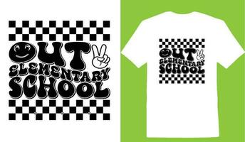 Out Elementary School T-shirt vector