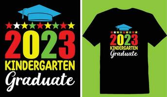 2023 jardín de infancia graduado camiseta vector