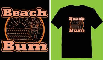 Beach Bum T-shirt vector