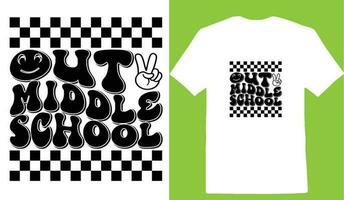 Out Middle School T-shirt vector