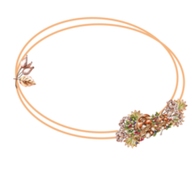 tomber couronne avec champignons png