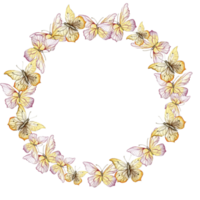 Spring butterfly wreath png