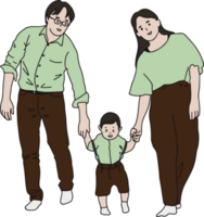 family together and holding hand png