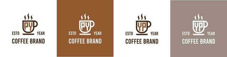 Letter PY and YP Coffee Logo, suitable for any business related to Coffee, Tea, or Other with PY or YP initials. vector