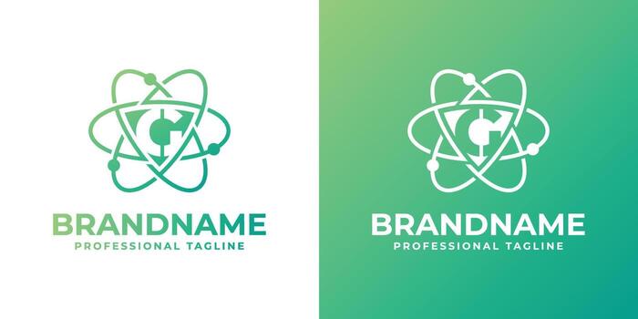 Letter G Cyber Security or Atom Logo, suitable for any business related to shield, cyber security, technology, or Atom with G initials. vector