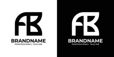 Letter AB or BA Monogram Logo, suitable for any business with AB or BA initials. vector