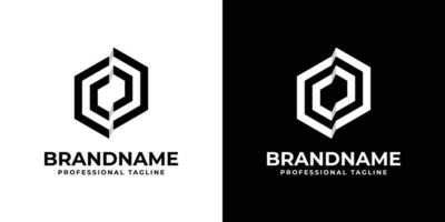 Hexagonal CD Monogram Logo, suitable for any business with CD or DC initials. vector