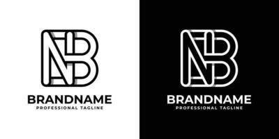 Letter NB or BN Monogram Logo, suitable for any business with NB or BN initials. vector