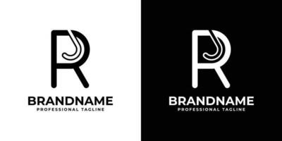 Letter RJ or JR Monogram Logo, suitable for any business with RJ or JR initials. vector