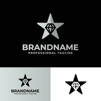 moderno diamante estrella logo, adecuado para ninguna negocio relacionado a diamante y estrella. vector