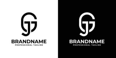Letter GJ or JG Monogram Logo, suitable for any business with GJ or JG initials. vector