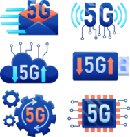 Móvel sem fio 5 ª geração tecnologia elemento Projeto ilustração. 5g sem fio rede tecnologia conceito png