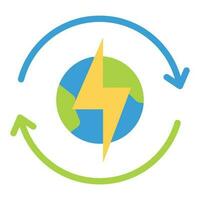 renewable icon , save world , earth eco vector
