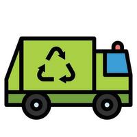 reciclaje camión icono , salvar mundo , tierra eco vector