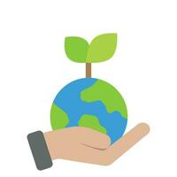 organic icon , save world , earth eco vector