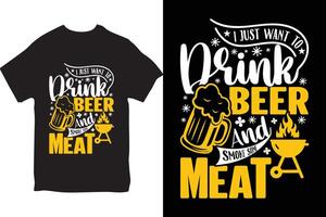 BBQ T-Shirt design,  Funny BBQ T shirt Design, Father's Day typography BBQ shirts designs vector