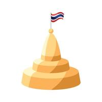 songkran pyramids with flags icon vector