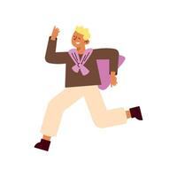 blond man wearing spring wear character vector